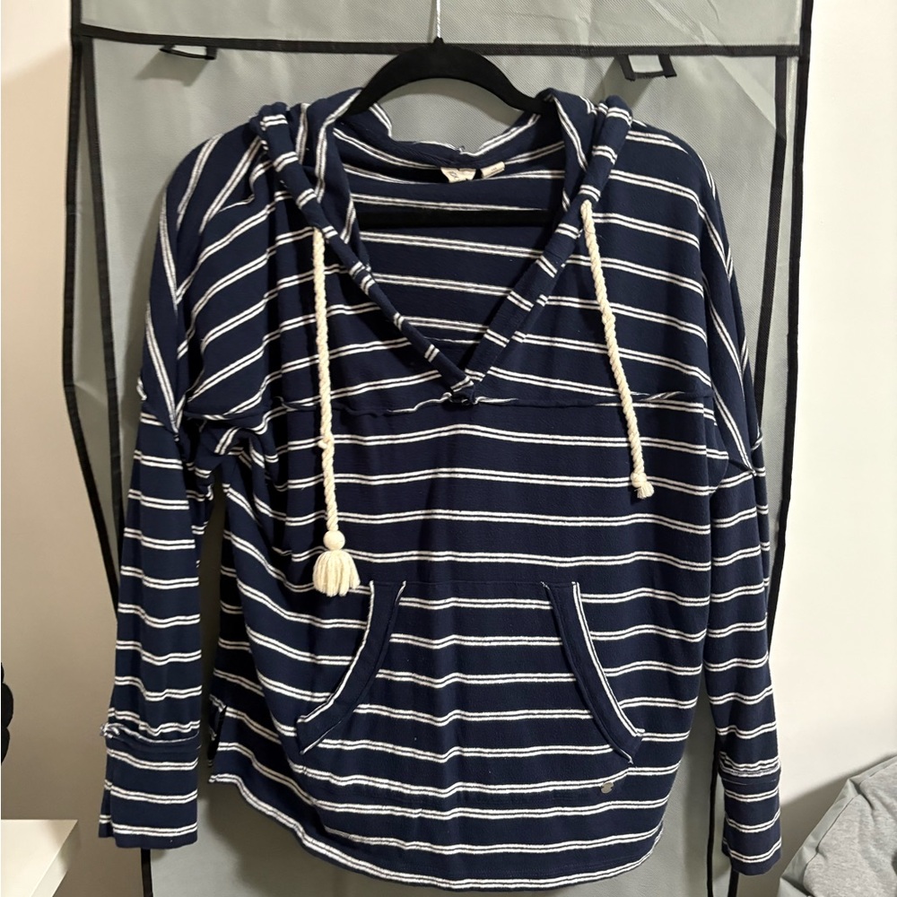 Roxy Navy Striped Hoodie